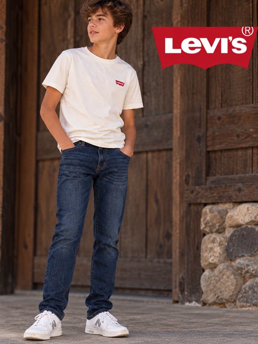 NWT Levi’s Boys 511 Slim Performance Jeans 16 Reg 28x30 Dark Wash